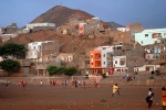Capo Verde, Sao Vincente‘s coloful capital Mindelo. Upper neighborhoods. The main square is replaced by the football natural field. © Maro Kouri