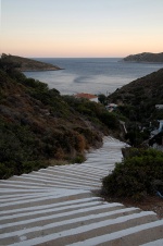 Greece, North Aegean, Fournoi. Steps lead to Kambi
 © Maro Kouri
