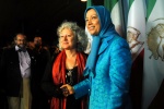 Maryam Radjavi, President-elect of the National Council of the Resistance of Iran. Paris Gathering in support of Iranian Resistance, 30/6/2007. Together with Greek activist for the women of Iran, journalist Liana Maladrenioti. © Maro Kouri