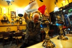Old Town, Socratous str. ‘Mevlana‘ old coffee and nargile shop. Muslim Ali prepares the nargile with the aroma of rose, water melon, apple, ouzo. Beside, he serves Turkish coffee, raki and hand-made sweets
 © Maro Kouri