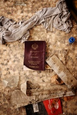 A discarded passport from Iran. It is likely that this particularly man will say he is from Afghanistan, in order to be granted asylum in Greece. However Greece‘s refugee recognition rate is actually less than 1% - the lowest in the EU.
 © Maro Kouri