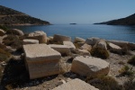 Greece, North Aegean, Fournoi. Petrokopio beach. Remains from an ancient quarry.
 © Maro Kouri