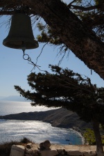 Greece, North Aegean, Fournoi. Church of Agia Triada and Hrisomilia beach at the background
 © Maro Kouri