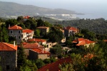 Sithonia, Halkidiki: Parthenonas village and Porto Carras Hotel at the background. © Maro Kouri