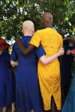 An albino student and a coloured student hugging outside of their school,  Mitindo Primary School of Misungwi district.

Mwanza, Tanzania, Africa




 © Maro Kouri
