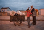 Garbage collectors outside  Kassrine railway st
 © Maro Kouri