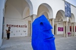 Free at last artists explore their inspiration connecting alwasy to the human demand for  Democacy, in a big exhibition in La Marcha, Tunis
 © Maro Kouri